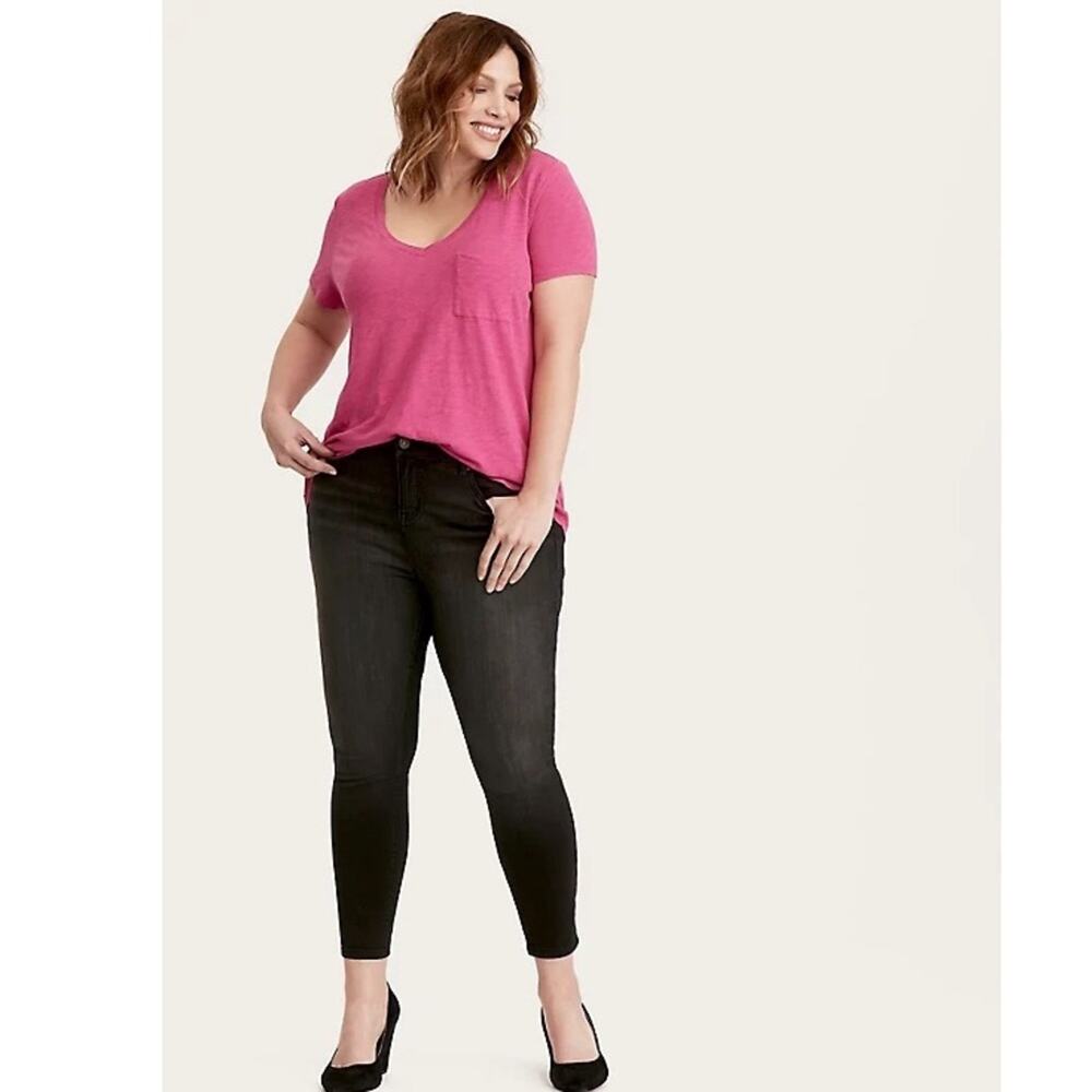 Torrid Black High-Rise Curvy Skinny Ankle Jeans